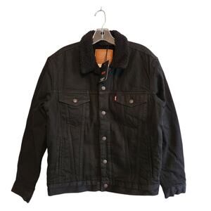 Levi's Type III Sherpa Trucker Jacket black size S NWT